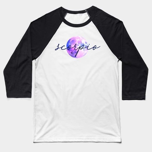 Scorpio Moon Quote Baseball T-Shirt by aterkaderk